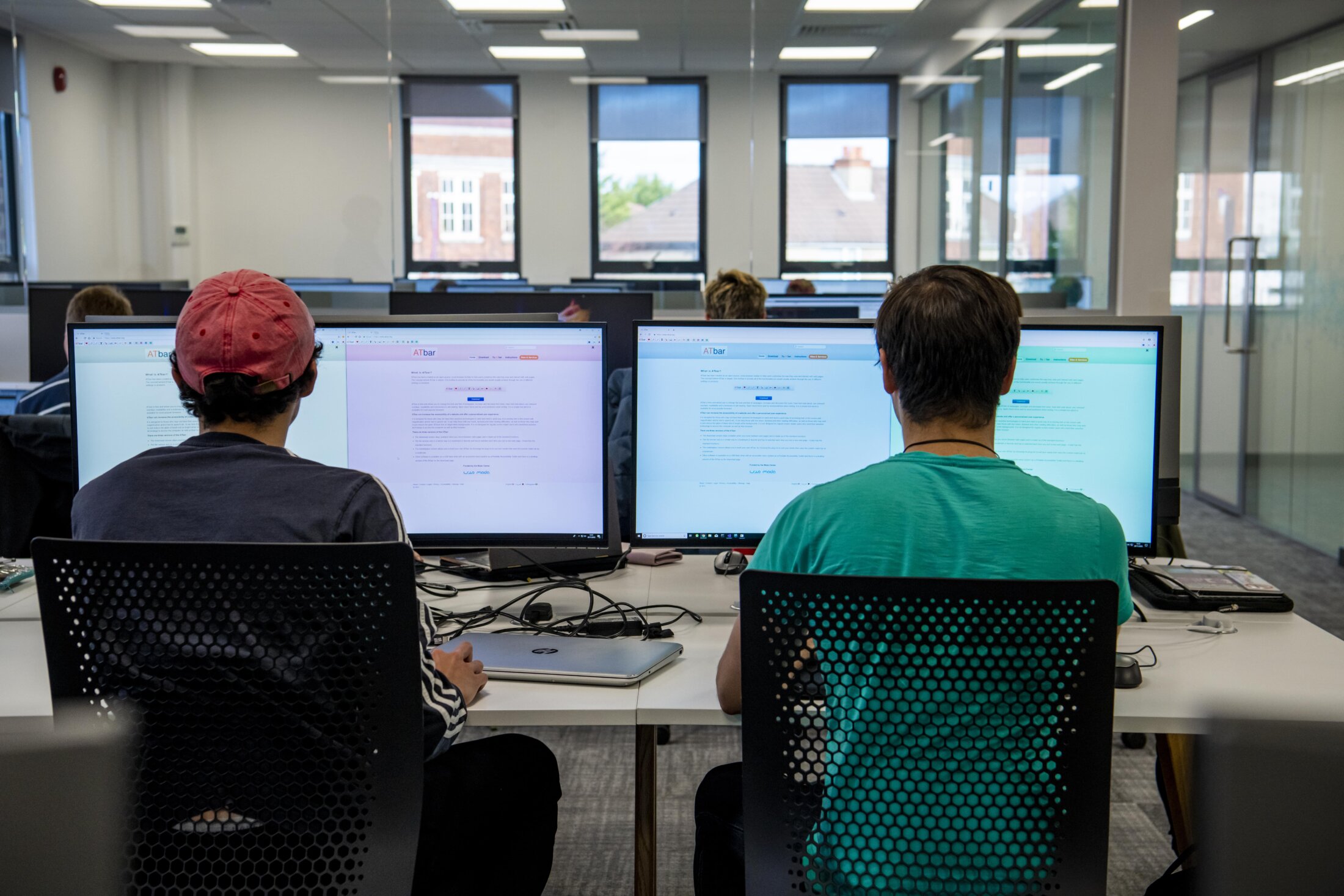 Students in a computing lab