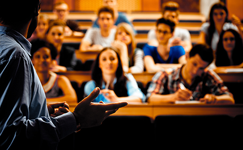 Professor giving a lecture